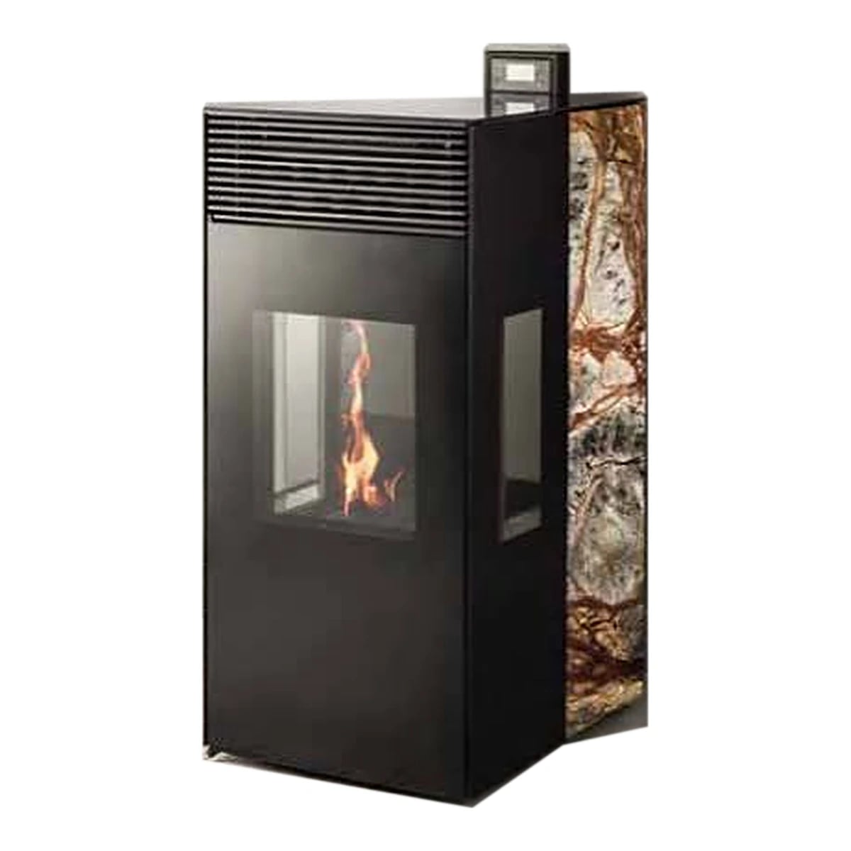 Peletmax Akik 14 kW Mermer Desenli Yan Camlı Pelet Sobası