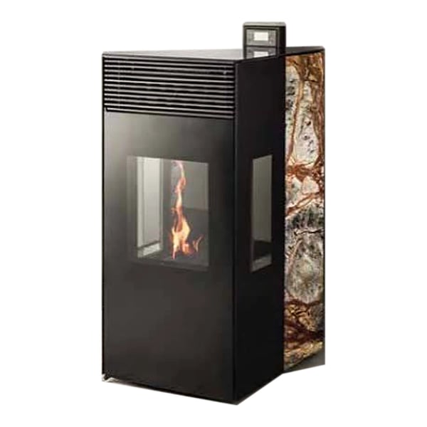 Peletmax Akik 14 kW Mermer Desenli Yan Camlı Pelet Sobası
