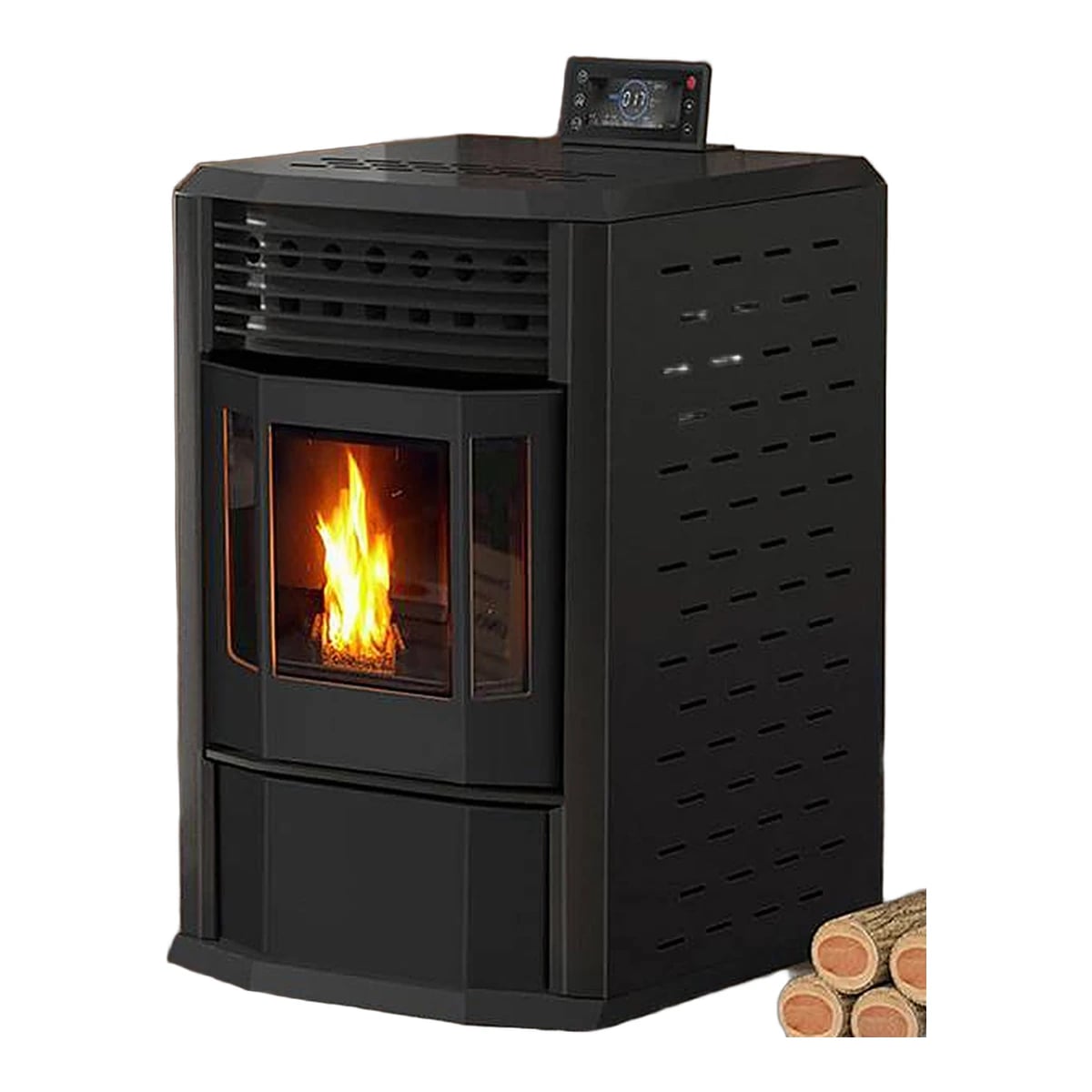 Peletmax Anka 17 kW Siyah Altıgen Cumbalı Pelet Sobası