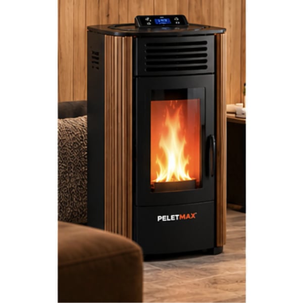 Peletmax Tik 10 kW Ahşap Yanaklı Pelet Sobası
