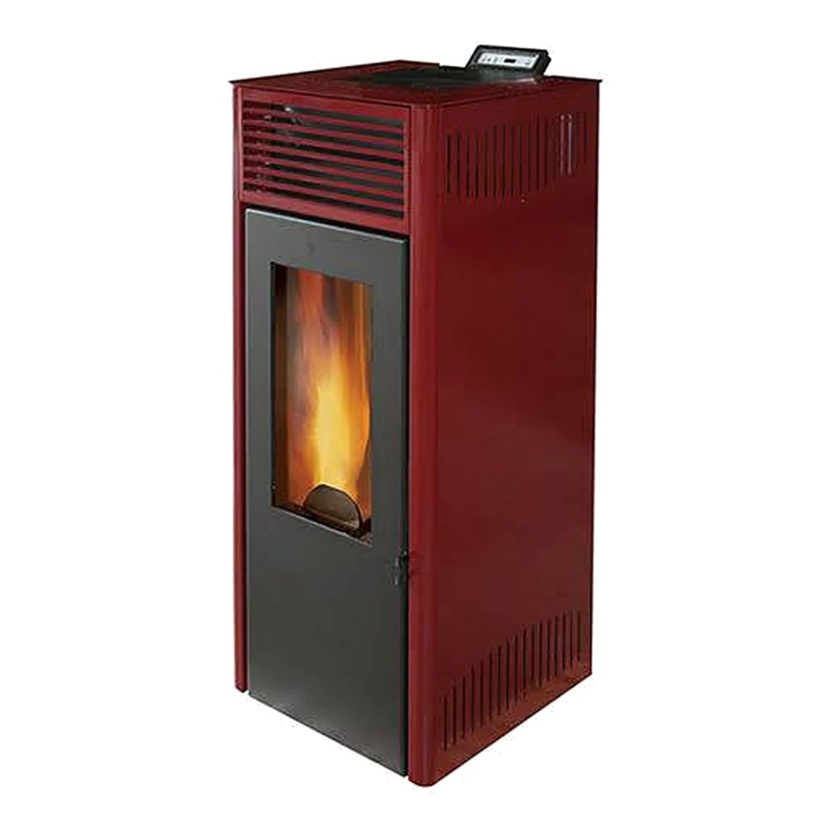 Peletmax Vişne 11 kW Koyu Kırmızı Dikey Pelet Sobası