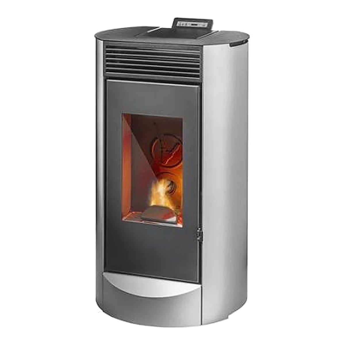 Peletmax Yakamoz 9 kW Gümüş Yuvarlak Gövdeli Pelet Sobası