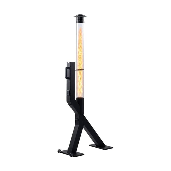Ateşkar Paslanmaz Cam Tüplü Füze Soba 120 cm